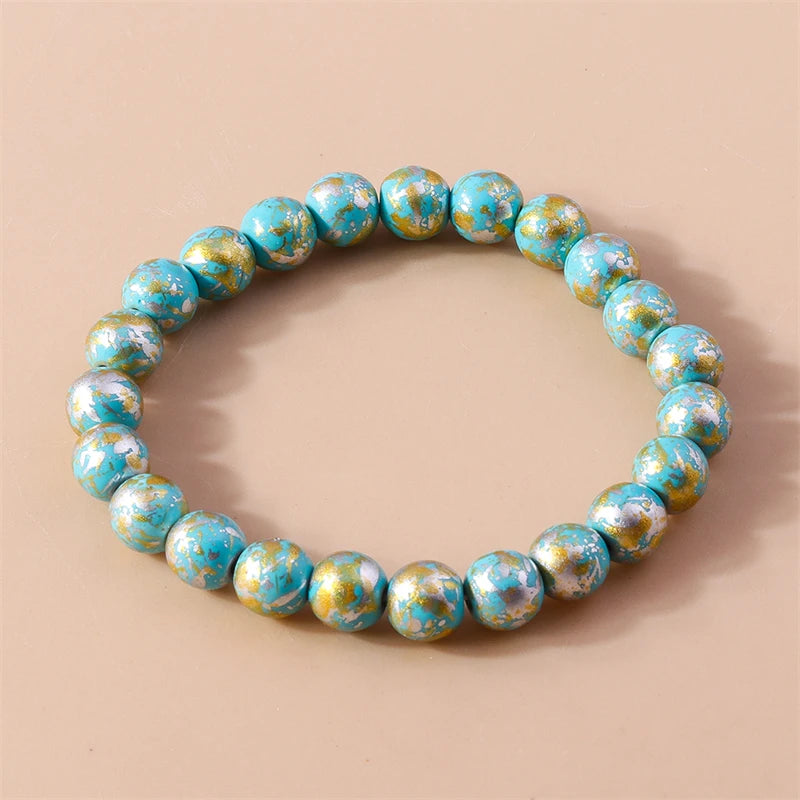 Kerst armband met kralen, rendier en kerstboom bedels voor dames