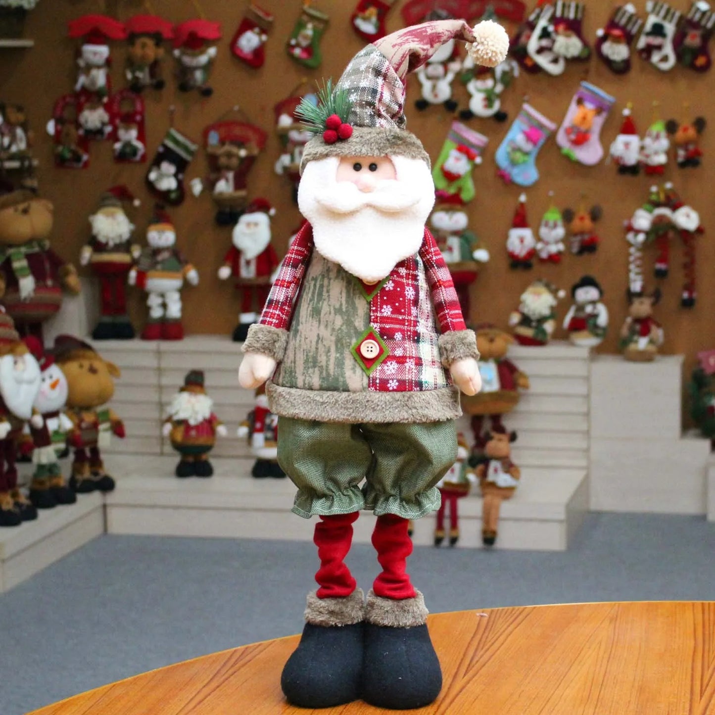 Kerst pop rendier sneeuwpop en kerstman decoratie set