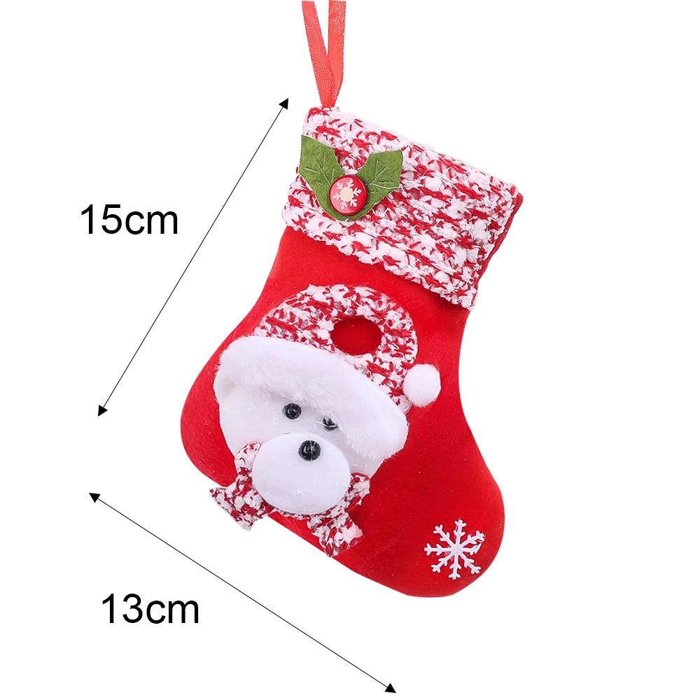 Kerstsok cadeautasjes set – feestelijke decoratie en cadeauverpakking