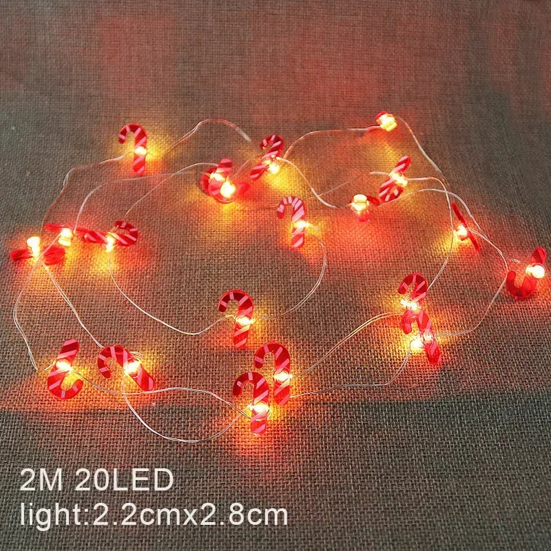 Verlichte Kerst slinger met Kerstman en Sneeuwpop LED lichtsnoer voor feestelijke decoratie