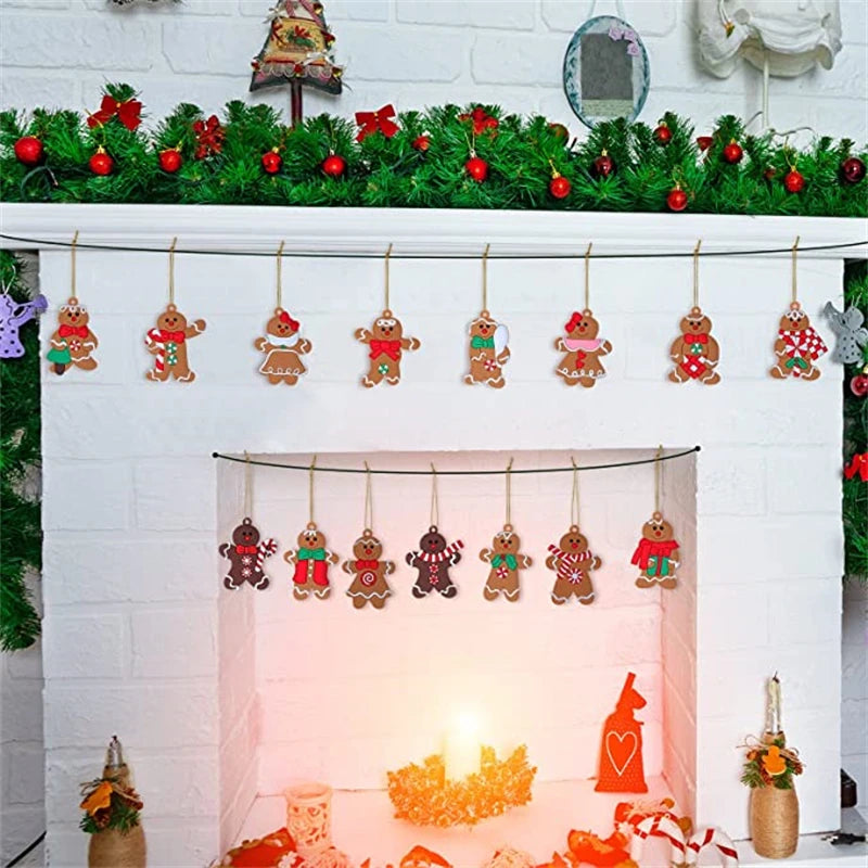 Kerst pop Gingerbread man hangdecoratie voor kerstboom