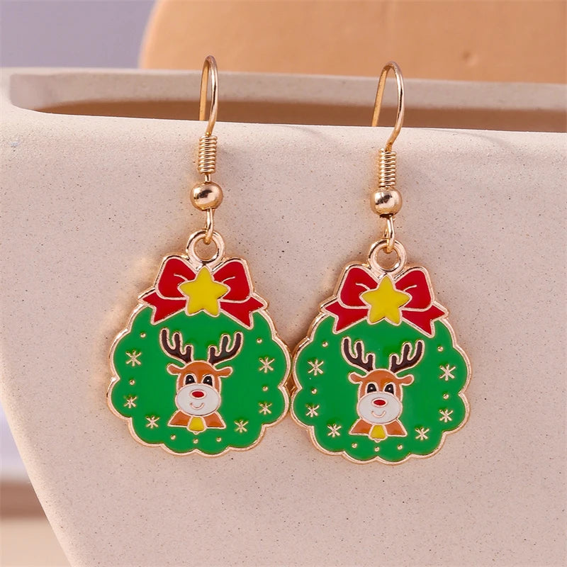 Kerst Oorbellen – Feestelijke oorbellen met Kerst design voor Dames - 012