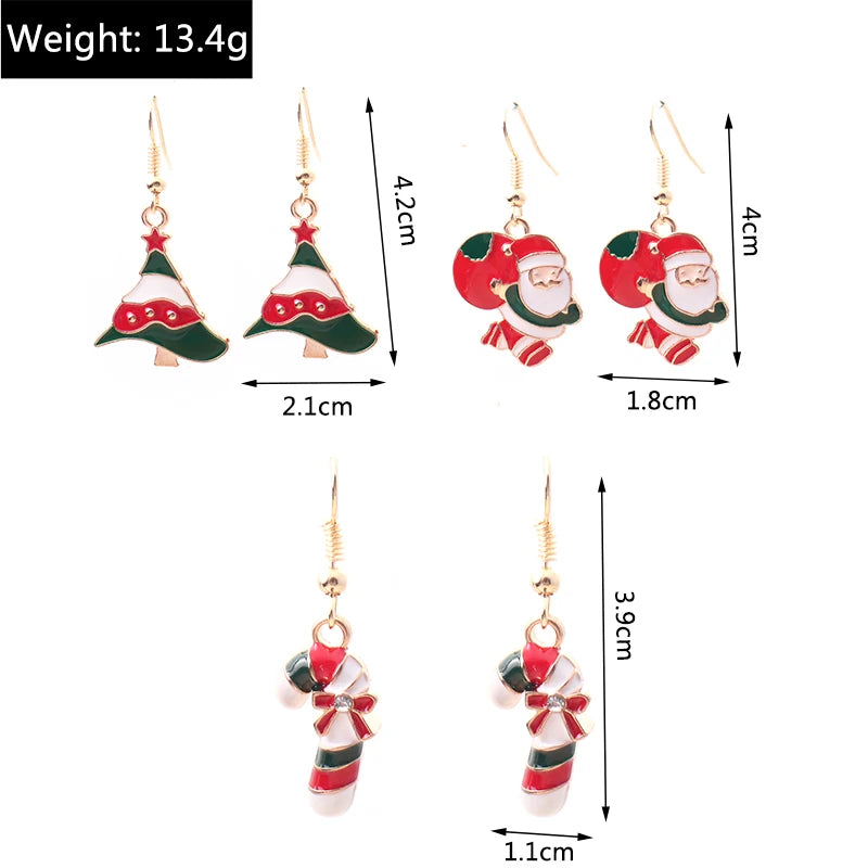 Kerst Oorbellen – Feestelijke oorbellen met Kerst design voor Dames - 002