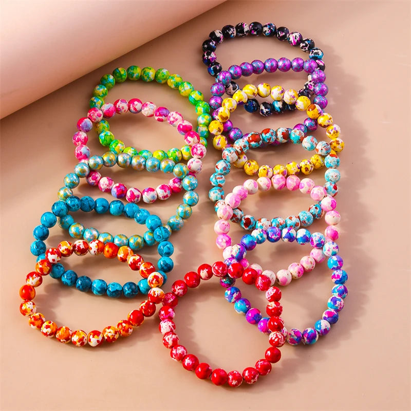 Kerst armband met kralen, rendier en kerstboom bedels voor dames