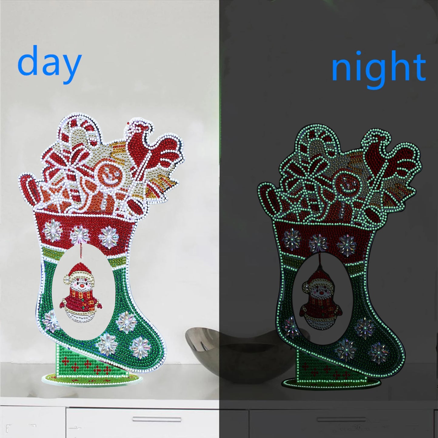 Diamond Painting Tafelornament kerstdecoratie acryl verlichtend kunstwerk - DZ692