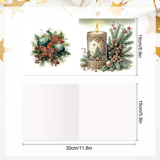 Diamond Painting Kerstkaarten creatieve set 12 stuks voor volwassenen