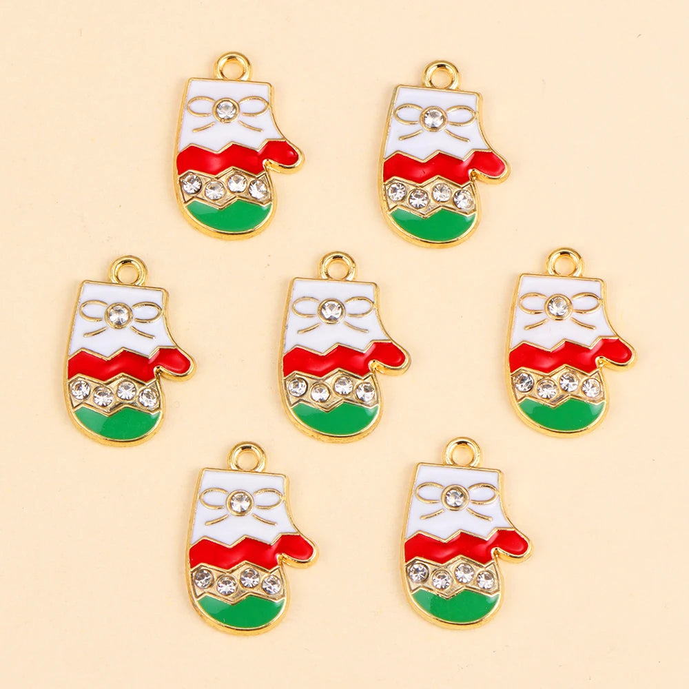 Kerst hanger Kerstman & Gingerbread set voor sieraden en decoratie - 10 stuks