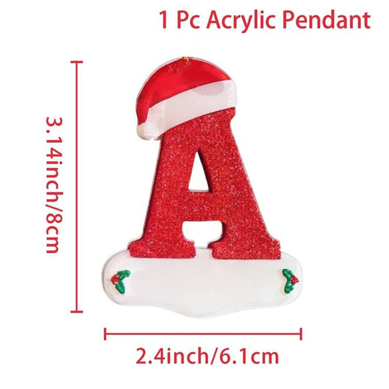 Kersthanger acryl letter decoratie Merry Christmas voor kerstboom