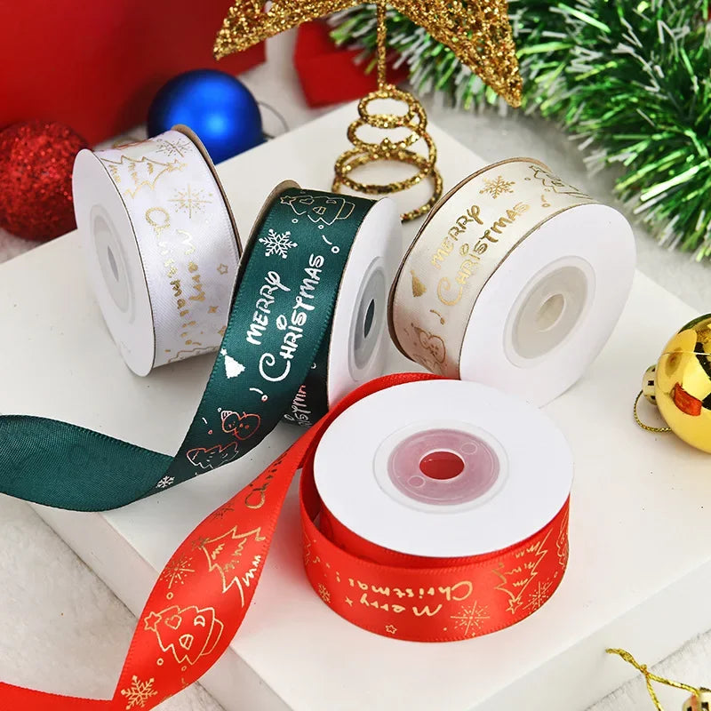 Kerst cadeauverpakking lint Merry Christmas voor feestelijke decoratie