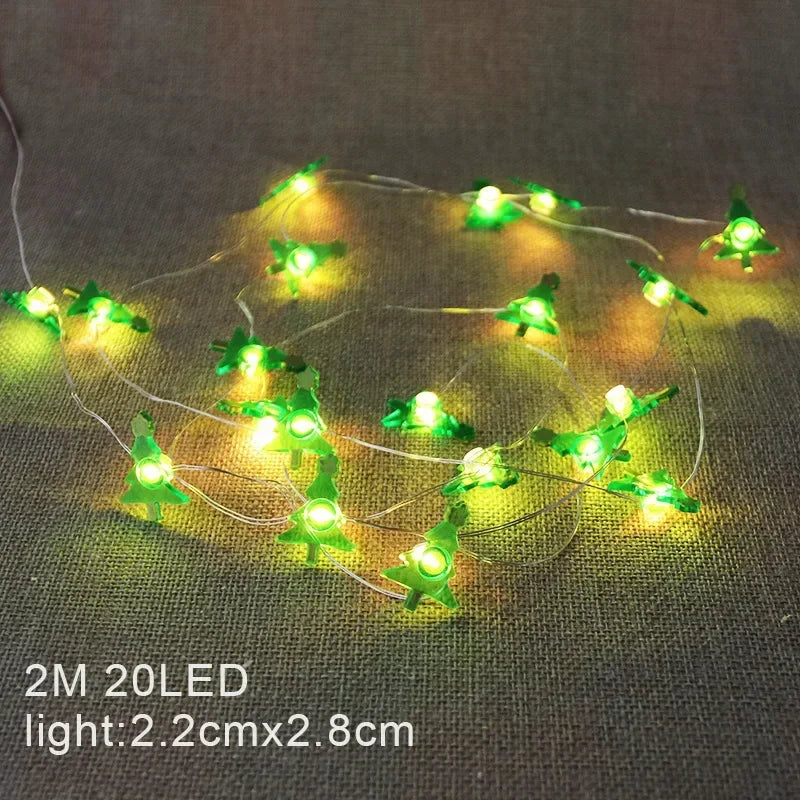 Verlichte Kerst slinger met Kerstman en Sneeuwpop LED lichtsnoer voor feestelijke decoratie