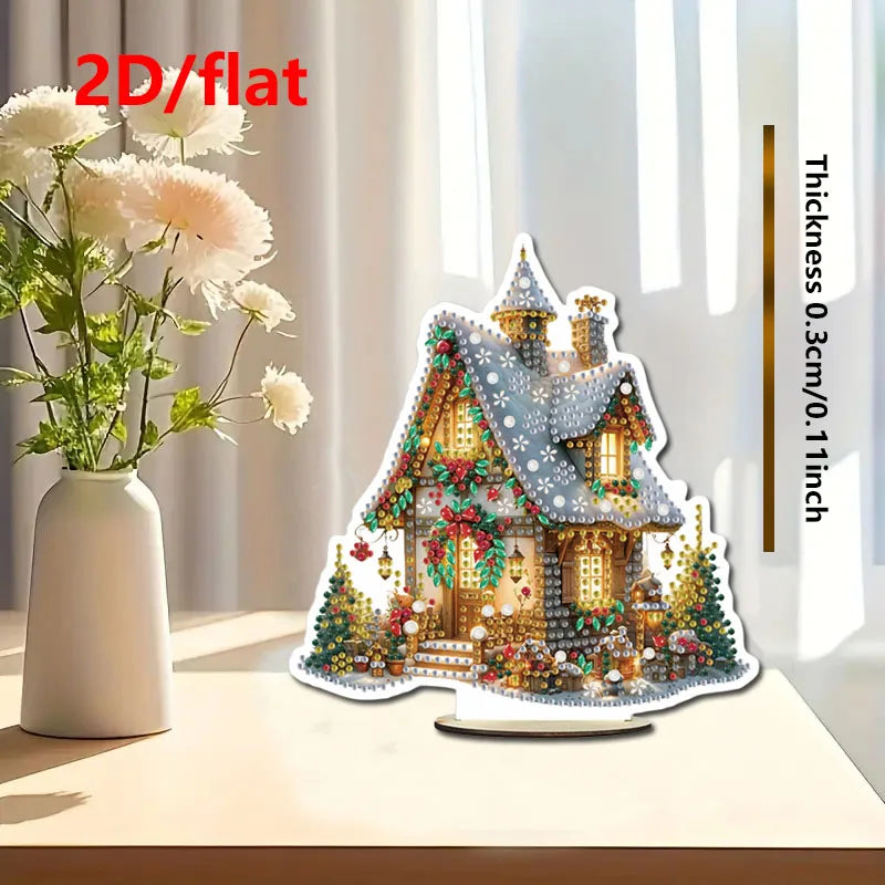 Diamond Painting Tafel ornament kerst set met unieke acryl steentjes - GH027