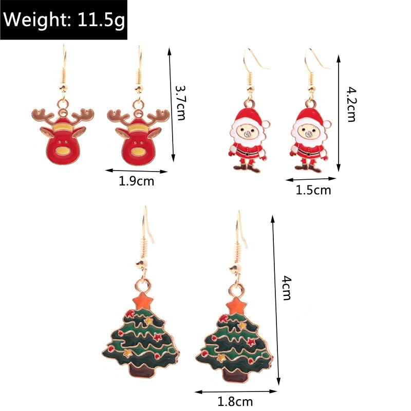 Kerst Oorbellen – Feestelijke oorbellen met Kerst design voor Dames - 025