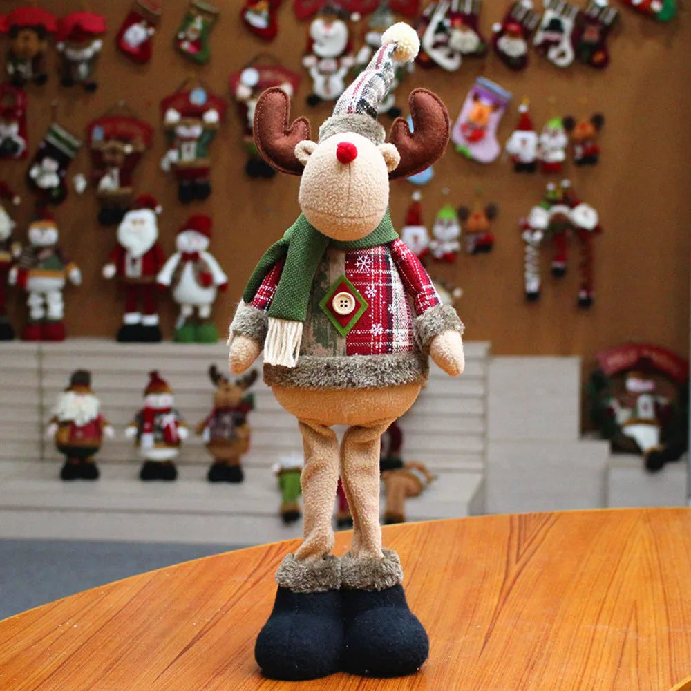 Kerst pop rendier sneeuwpop en kerstman decoratie set
