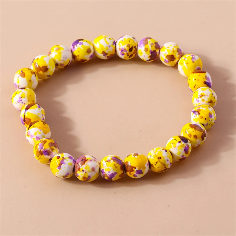 Kerst armband met kralen, rendier en kerstboom bedels voor dames