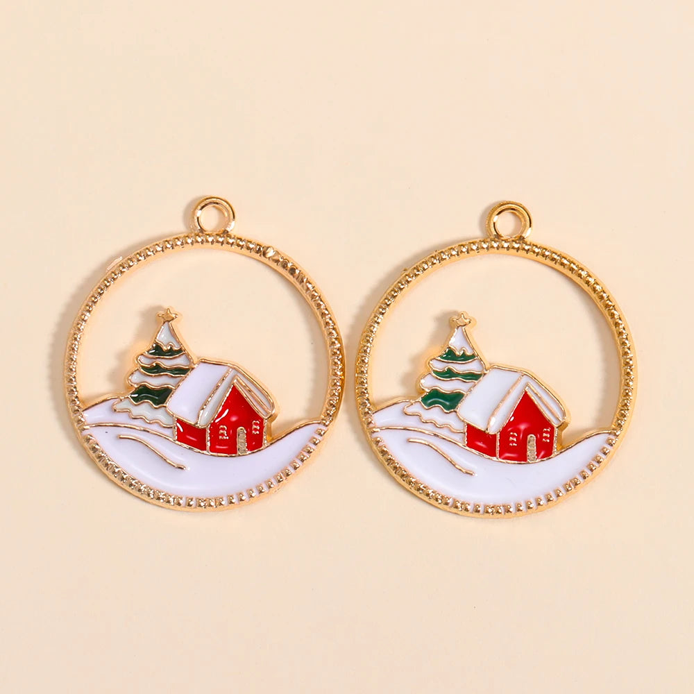Kerst hanger Kerstman & Gingerbread set voor sieraden en decoratie - 10 stuks