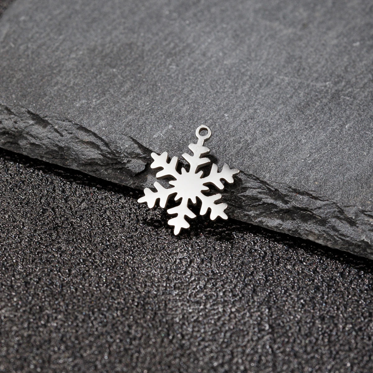 Kerst oorbellen sneeuwvlok hanger zilverkleur-goudkleurig roestvrijstaal lange dangle