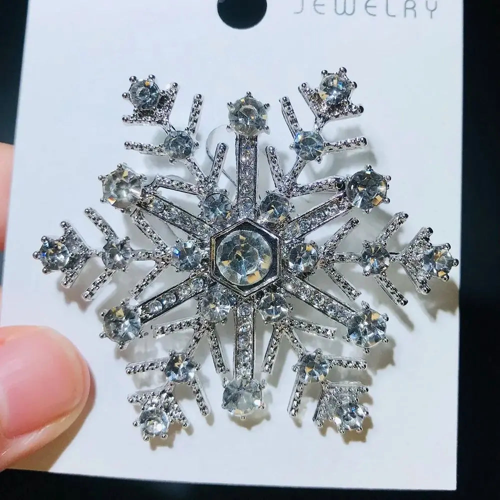 Broche Kerst | Blauwe Sneeuwvlok Speld voor Feest en Winterstijl