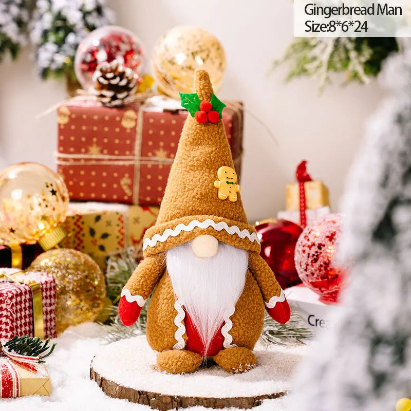 Kerst pop decoratieve pluche kabouter zonder gezicht voor sfeervolle versiering