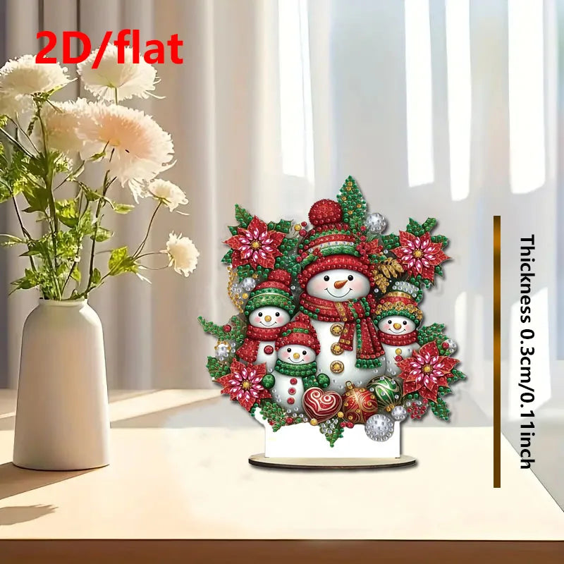 Diamond Painting Tafel ornament kerst set met unieke acryl steentjes - GH046