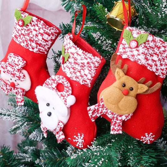 Kerstsok cadeautasjes set – feestelijke decoratie en cadeauverpakking