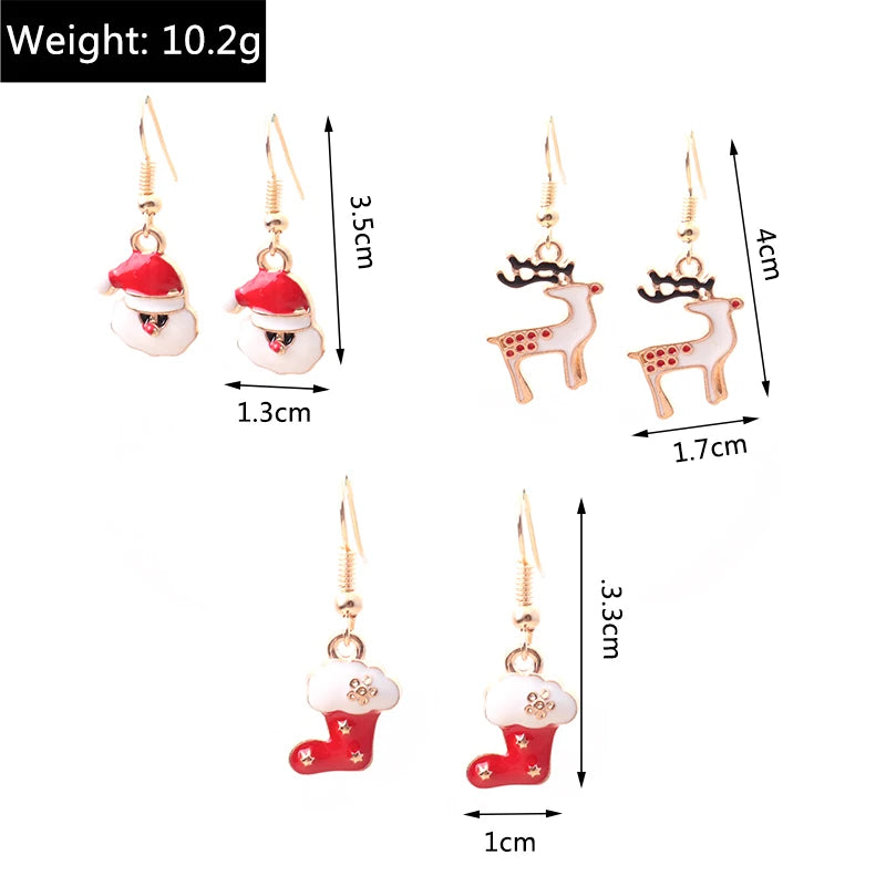 Kerst oorbellen kleurrijke hangers voor dames en meisjes