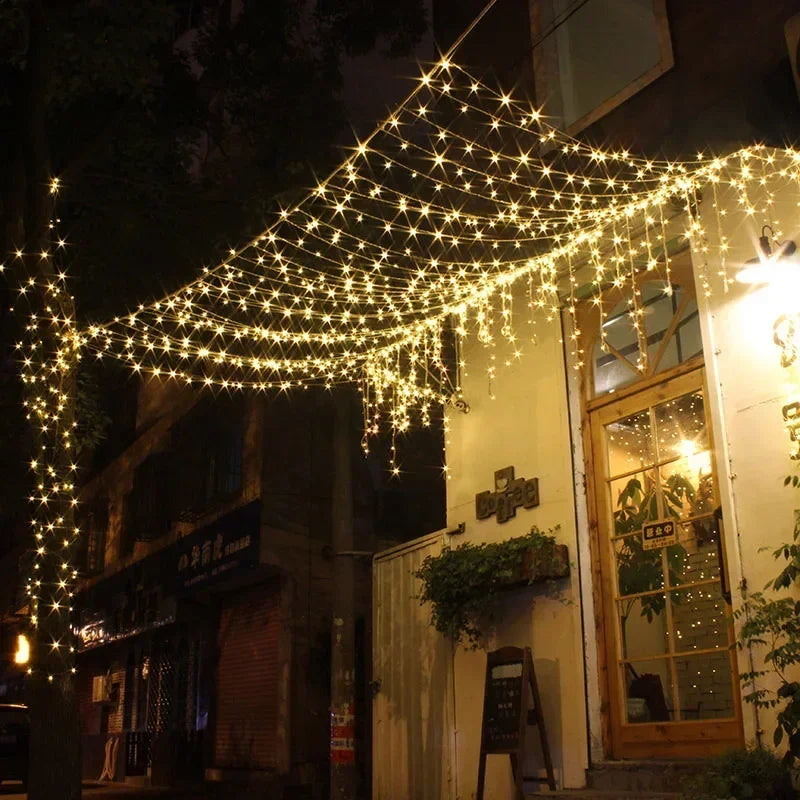 Kerst lichtgordijn sfeervolle LED slinger voor binnen en buiten