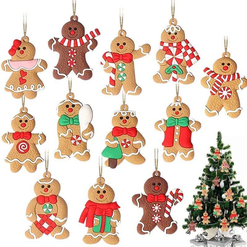 Kerst pop Gingerbread man hangdecoratie voor kerstboom