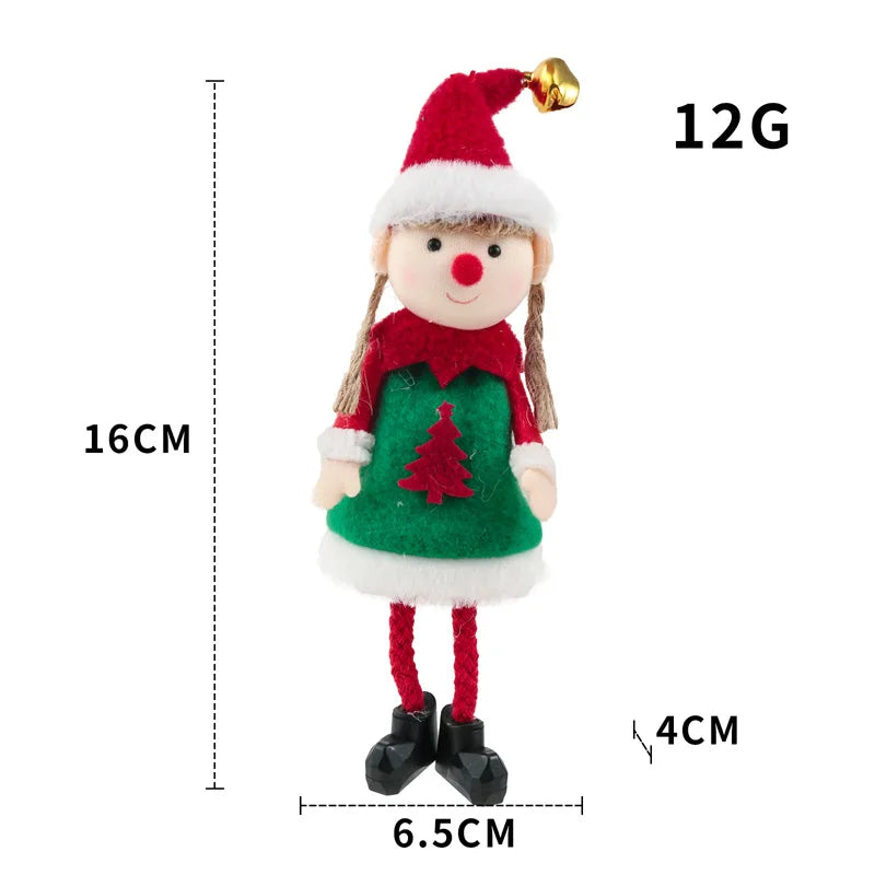 Kerst pop elf pluche decoratie voor boom en feestelijke aankleding