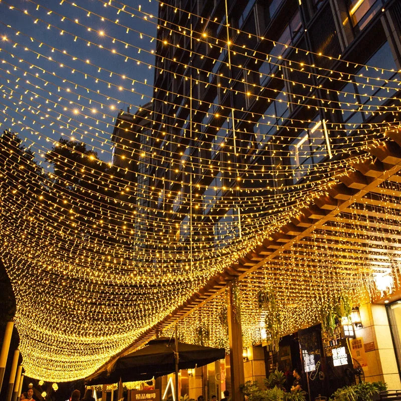 Kerst lichtgordijn sfeervolle LED slinger voor binnen en buiten