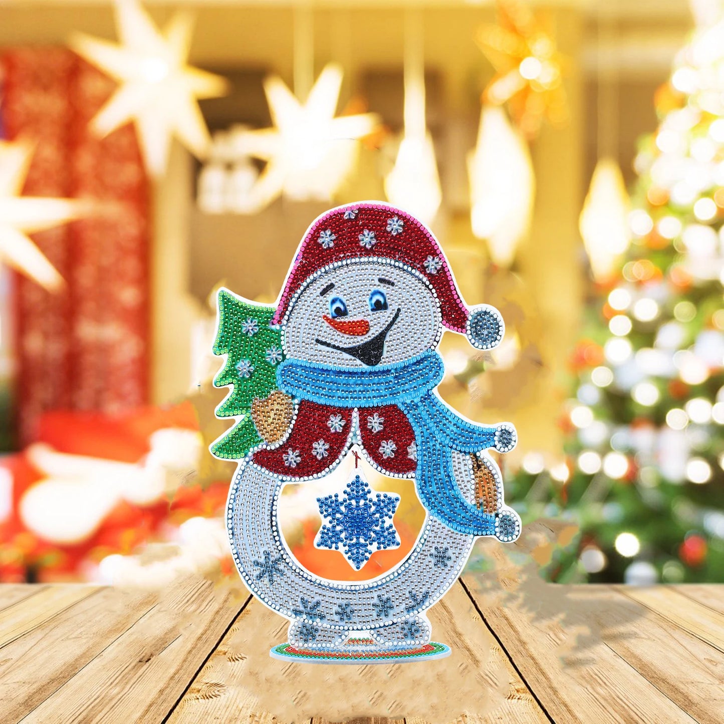 Diamond Painting Tafelornament kerstdecoratie acryl verlichtend kunstwerk - DZ694