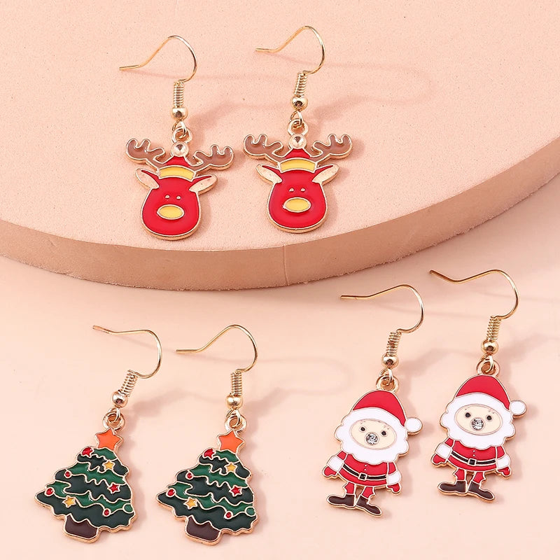 Kerst Oorbellen – Feestelijke oorbellen met Kerst design voor Dames - 002