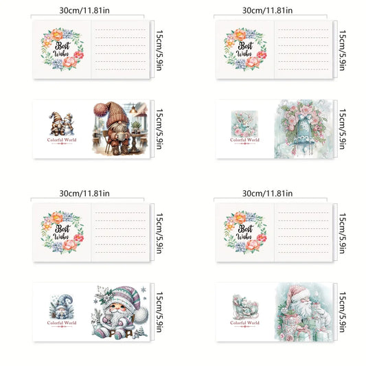 Diamond Painting Kerstkaarten set - 6 stuks feestelijke wenskaarten maken
