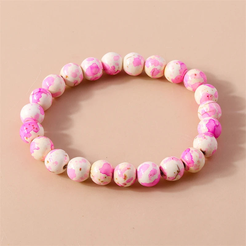 Kerst armband met kralen, rendier en kerstboom bedels voor dames