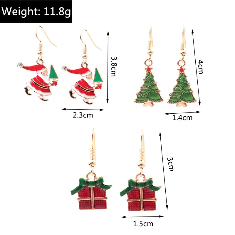 Kerst oorbellen kleurrijke hangers voor dames en meisjes