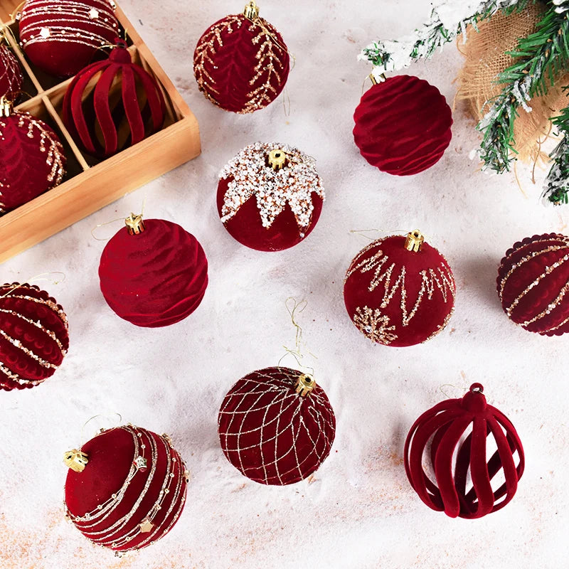 Kerstballen set rood glanzend 8cm voor feestelijke boomdecoratie