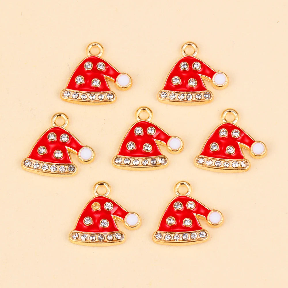 Kerst hanger Kerstman & Gingerbread set voor sieraden en decoratie - 10 stuks