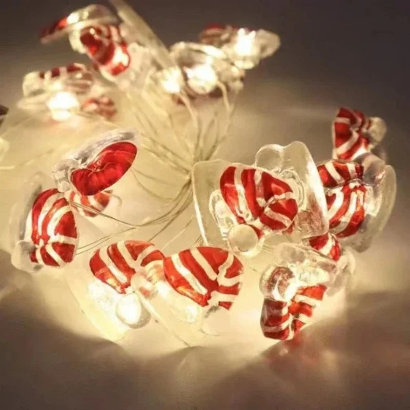 Verlichte Kerst slinger met Kerstman en Sneeuwpop LED lichtsnoer voor feestelijke decoratie