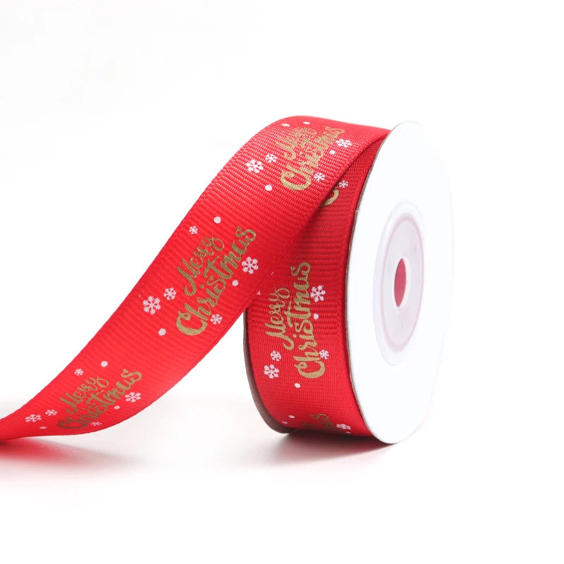 Kerst cadeau lint – 10 meter polyester lint 10mm/20mm bedrukt voor decoratie & inpakken