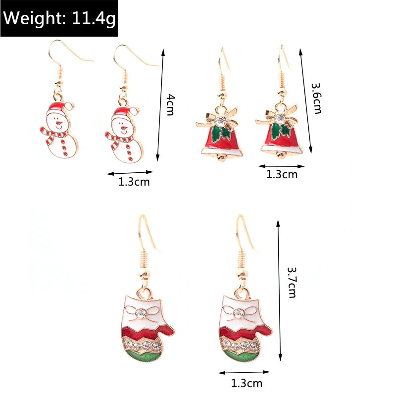 Kerst oorbellen kleurrijke hangers voor dames en meisjes