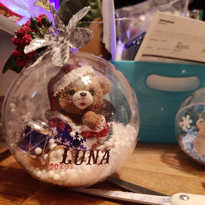 Kerstballen set transparante vulbare ballen voor boom en decoratie
