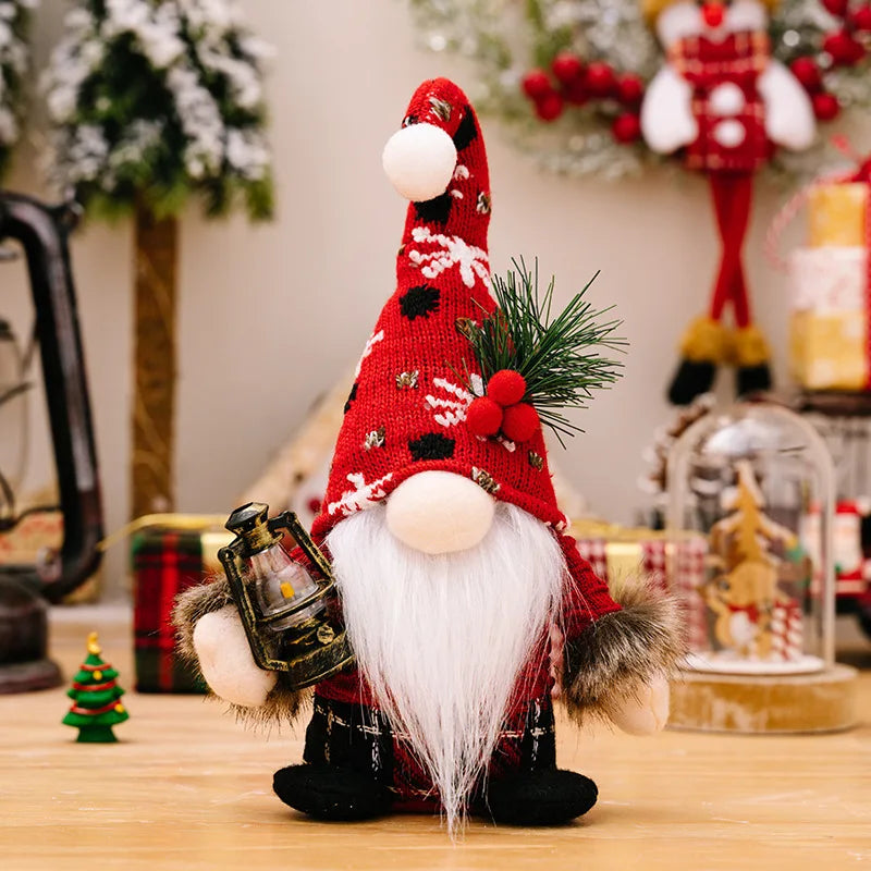 Kerst pop decoratieve pluche kabouter zonder gezicht voor sfeervolle versiering