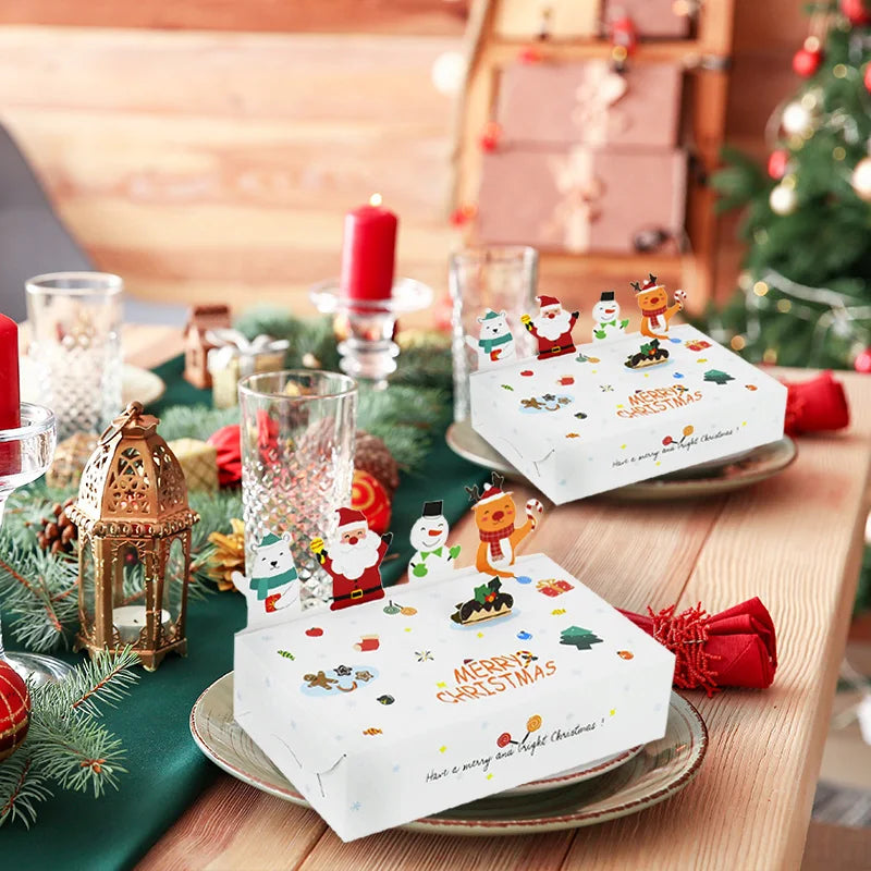 Kerst cadeauverpakking cartoon snoepdoosjes voor feest en lekkernijen