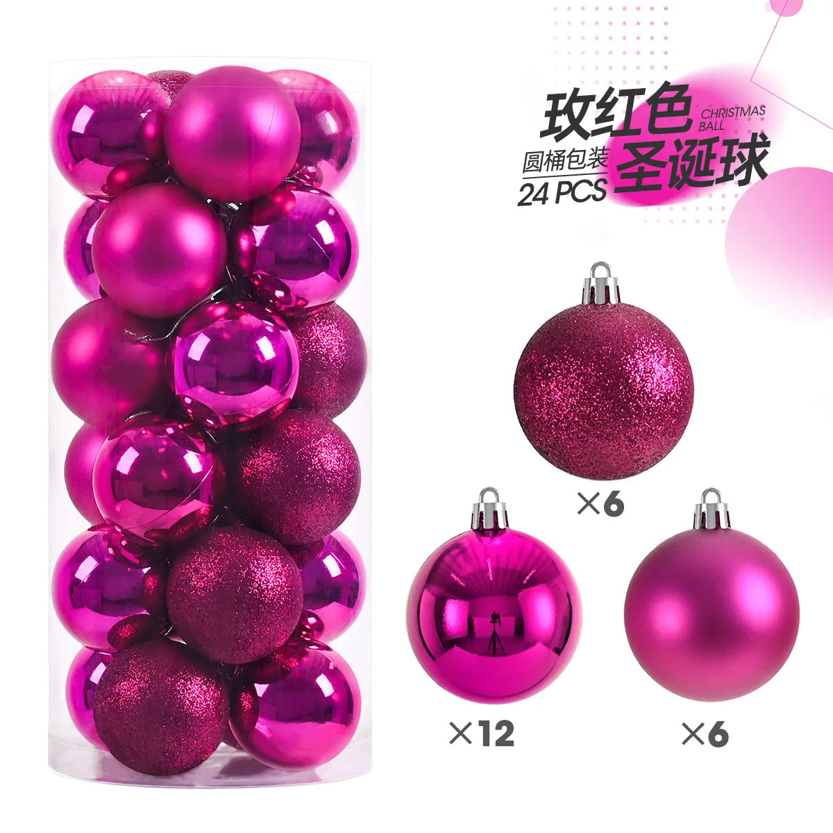 Kerstballen set 24 stuks – 3cm kerstboom versiering in diverse kleuren