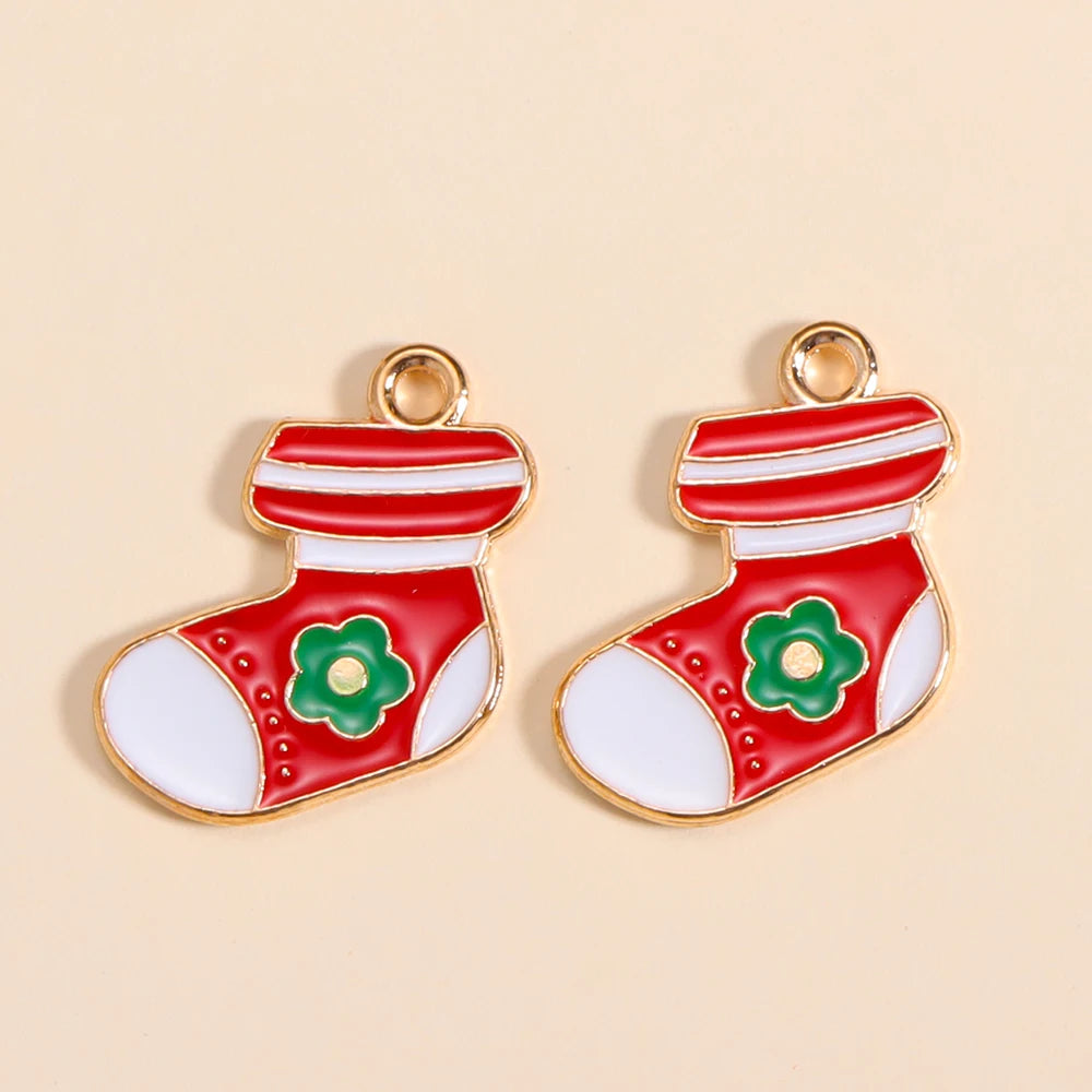 Kerst hanger Kerstman & Gingerbread set voor sieraden en decoratie - 10 stuks