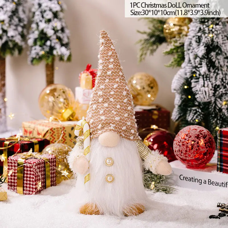Kerst pop decoratieve pluche kabouter zonder gezicht voor sfeervolle versiering