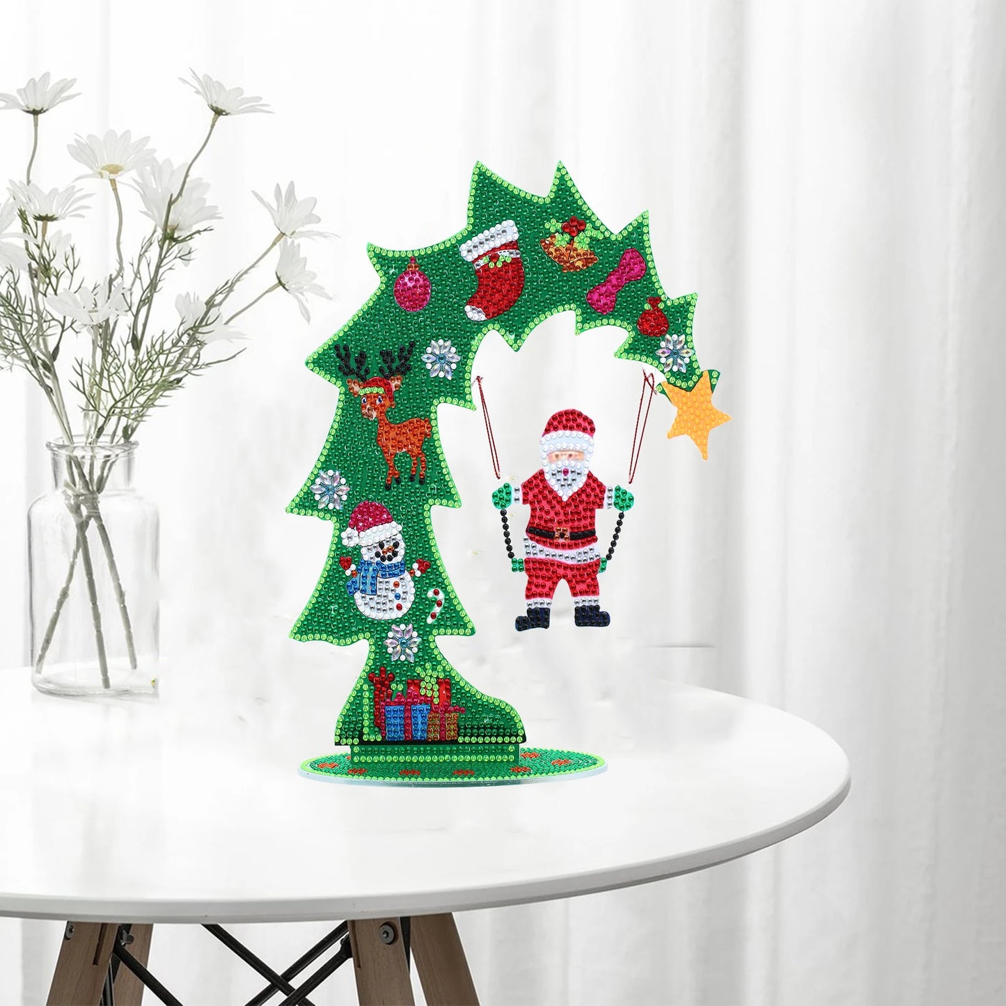 Diamond Painting Tafelornament kerstdecoratie acryl verlichtend kunstwerk - DZ695