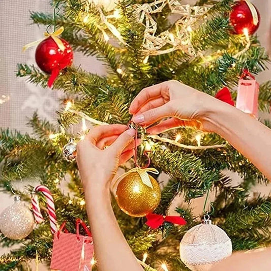 Kerstbal haakjes S-vormig metaal – stevige haken voor kerstboomdecoratie