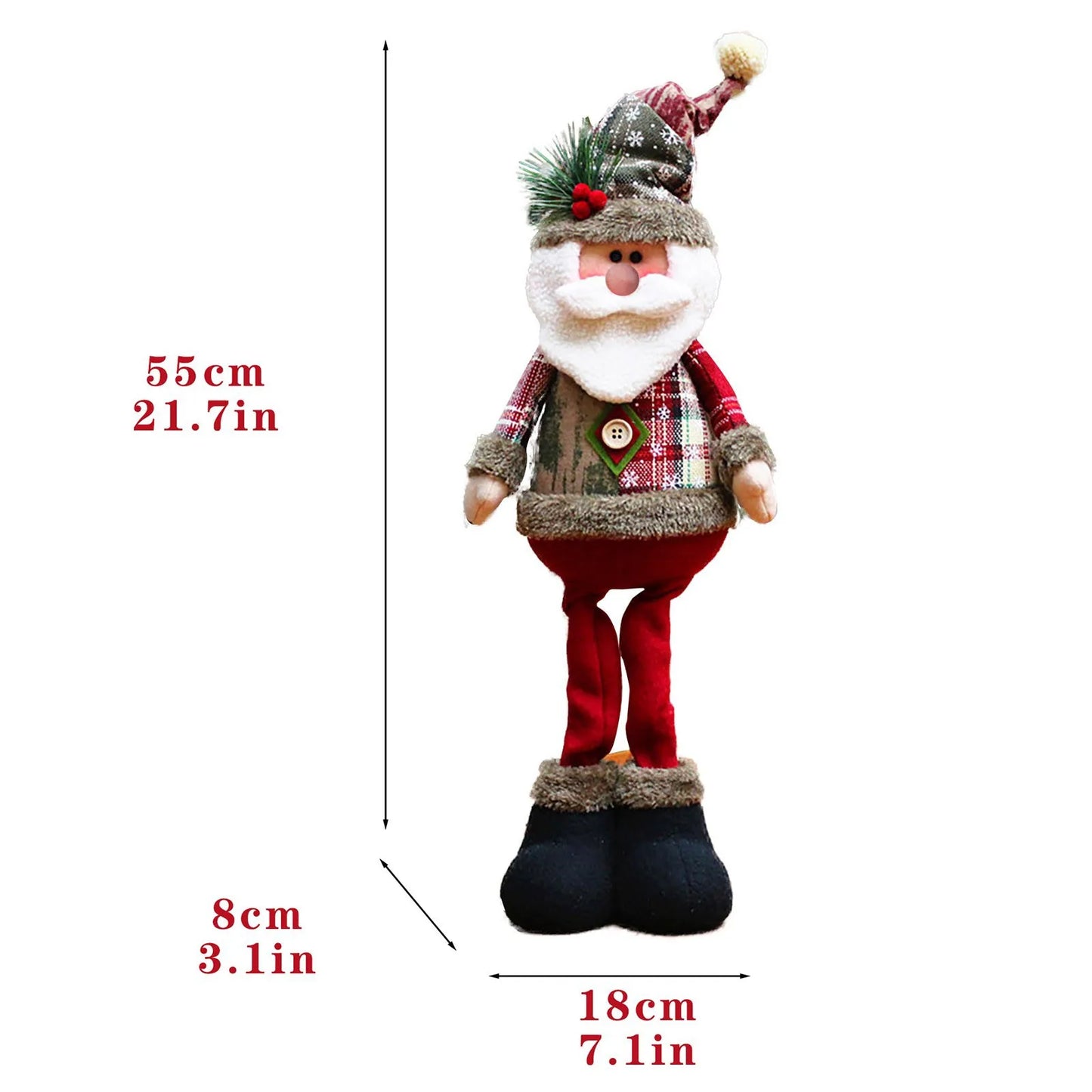Kerst pop rendier sneeuwpop en kerstman decoratie set