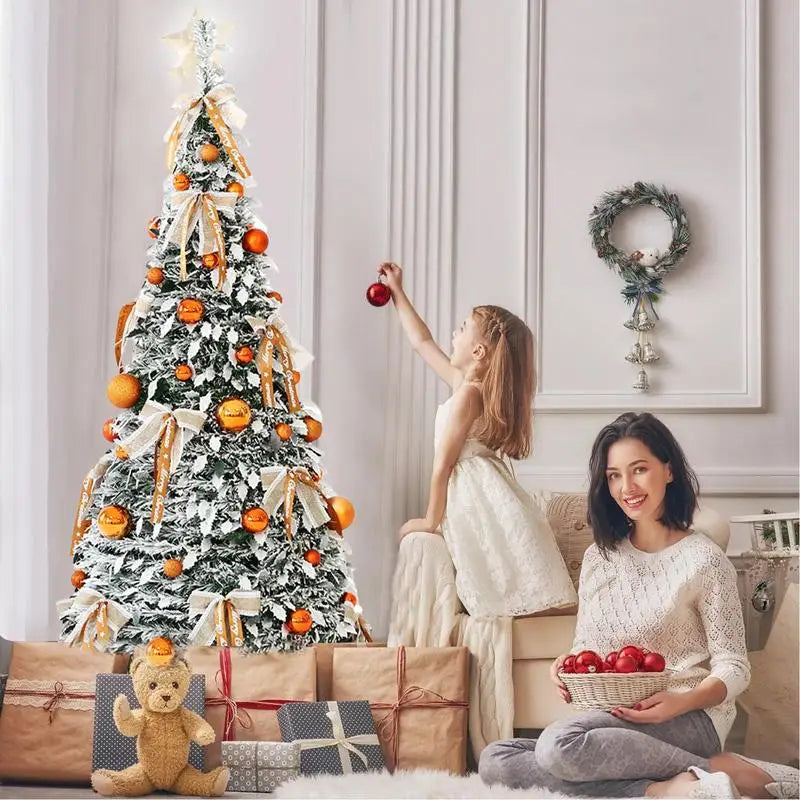 Opvouwbare Kerstboom 150cm – Incl. Decoraties, Snel & Makkelijk Op te Zetten