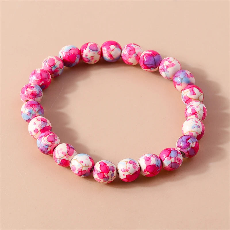 Kerst armband met kralen, rendier en kerstboom bedels voor dames